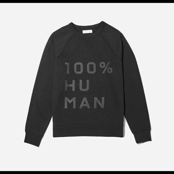 Everlane sweater 100% human pullover small black on black - Picture 3 of 6
